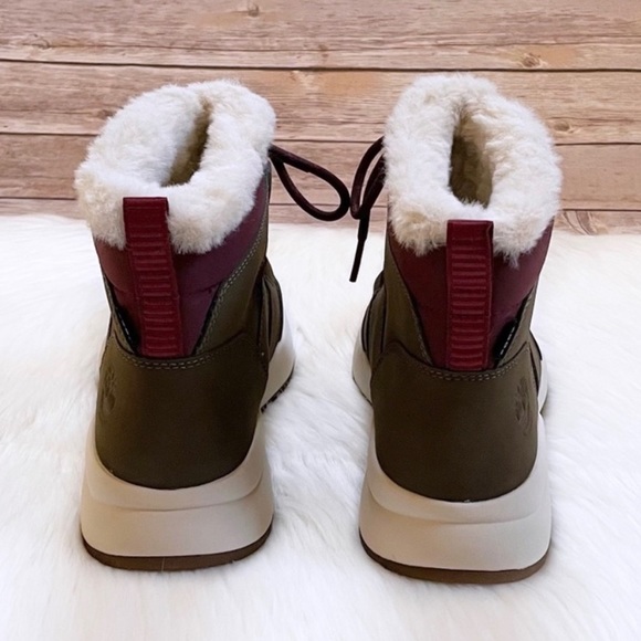 🆕 Timberland Women’s Boroughs Project Olive Waterproof Winter Pull On Boots - Picture 7 of 7